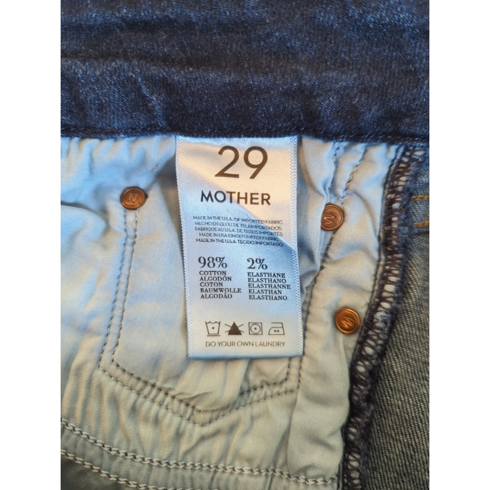 Mother The Looker Crop Jeans 29 Indigo Ink & Paper Easy Chic Boho Appeal - Picture 5 of 9